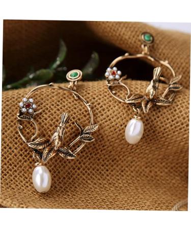 PACKOVE Circle Earrings Fashion Earrings Women Earrings Flower Earrings Vintage Accessories - Buy Online on SooperMarket.com