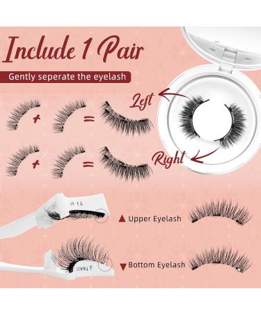 Magnetic Eyelashes with Applicator Higu clace Magnetic Lashes Natural Look 1 Pair Reusable Eyelashes Magnetic Without Eyeliner No Glue Needed Eye Lashes Magnetic Easy to Wear and Remove(Style A) STYLE-A - Buy Online on SooperMarket.com