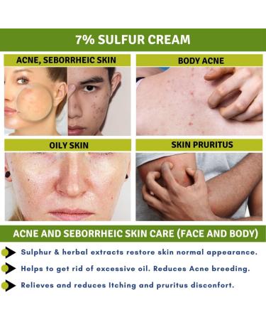 DermoTIS Sulphur 7% Cream for Oily Acne Seborrheic Skin Care Removes Skin Seborrheic Scales Exfoliating Properties Face and Body Unisex - Buy Online on SooperMarket.com
