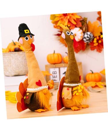 Alipis Dwarf Turkey Decor Ornament Thanksgiving Turkey Gnome Thanksgiving Stuffed Gnome Autumn Fireplace As Shown 1 35X6X5CM - Buy Online on SooperMarket.com