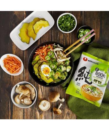 Nongshim Ramen Assorted Bundle Shin Ramyun Soon Veggie Ramyun Instant Noodle Soup 2 Flavours Box Halal (Pack of 40) by CNMART - Buy Online on SooperMarket.com