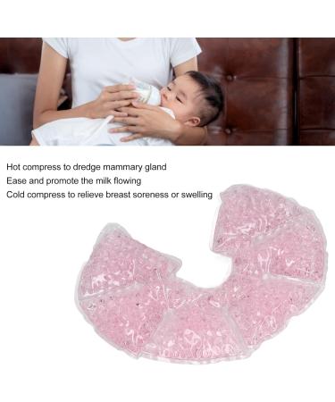 Breast Gel Pad Hot Cold Compress - Promote Milk Flow Reduce Swelling Special Shape - Pink | International Shipping - Buy Online on SooperMarket.com
