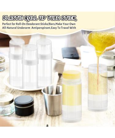 15 Pack 2 oz/60ml Plastic Deodorant Containers Empty Round Twist-Up Solid Stick Tube Container for Homemade Deodorant Shaving Soap Stick Heel Lip Balm Solid Lotion Bars-Top Filling Clear - Buy Online on SooperMarket.com
