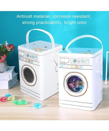 Powder Detergent Container Powdered Laundry Detergent Container with Lid Large Capacity Laundry Detergent Container Washing Machine Modeling with Perspective Window for Storage - Buy Online on SooperMarket.com