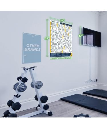 EverStretch Bodyweight Workout Poster - Large 23 x 35 | Video Instructions & Laminated Chart | Home Gym Exercise Poster - Buy Online on SooperMarket.com