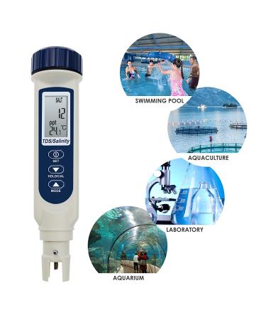 Portable Digital 3-in-1 Water Quality Meter - High Accuracy TDS/Salinity/Temperature - Buy Online on SooperMarket.com