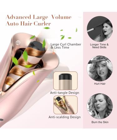 Automatic Curling Iron - Smart Anti-Tangle 1" Hair Curler with Auto Shut-Off 3 Temps Up to 430 Fast-Heating & Dual Voltage for Effortless Hair Styling - Buy Online on SooperMarket.com