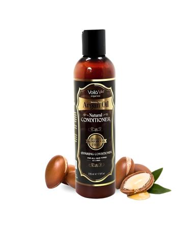 VoilaVe Moroccan Argan Oil Conditioner - Argan Leave In Hair Conditioner - Made of Natural Ingredients for All Hair Types - Deep Conditioner Treatment for Damaged Dry Colored Treated Hair - 8 Oz