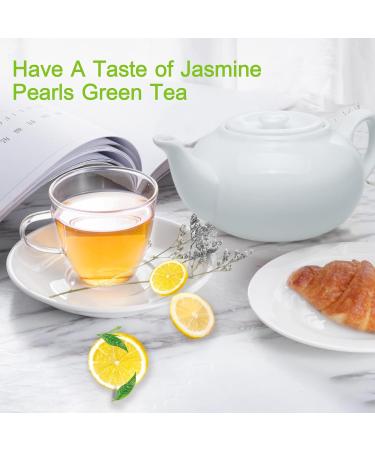 MQUPIN Jasmine Dragon Pearls Tea Bags - 150g/5.29oz (50 Bags, 3g Each) Pure Natural Jasmine Green Tea Balls - No Additives - Buy Online on SooperMarket.com
