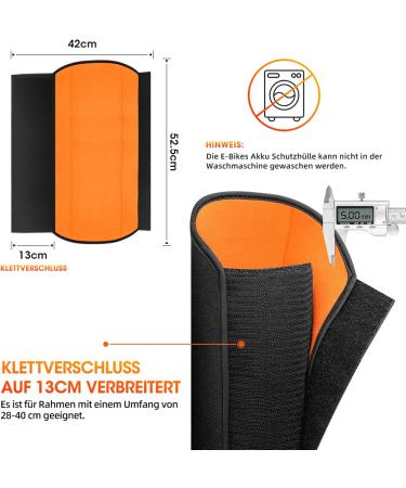 Anzome eBike Battery Protective Cover - 30-41 cm | Extend Battery Life & Protect Against Cold & Dirt for Bosch Haibike KTM Cube | Essential eBike Accessories - Buy Online on SooperMarket.com