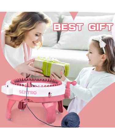 48 Needle Smart Knitting Machine with Row Counter - DIY Knit Loom Kit for Hats, Scarves, Gloves, Socks - Adults & Kids - Buy Online on SooperMarket.com