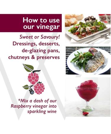 Womersley Raspberry Vinegar (3 x 150ml) - Fine Fruit Vinegar for Cooking and Recipes - Buy Online on SooperMarket.com