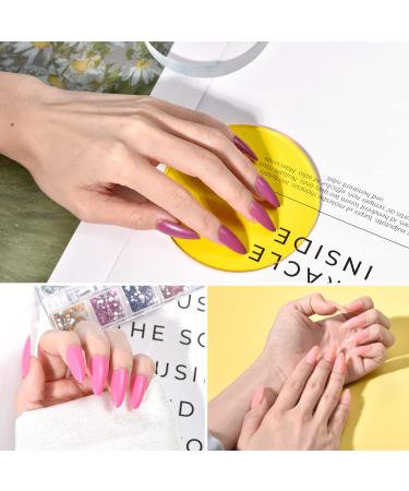 720PCS Almond Press on Nails Medium MORGLES - 24 Colors False Nails with Glue Adhesive Tabs, Tweezer, Medium Glossy Almond -10 Sizes - Buy Online on SooperMarket.com