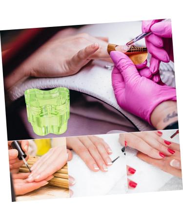 HAPINARY Nail Art Liquid Holder with cover tool manicure glass nail dish cup bracket nail art dish plate cup thicken nail dish with lid glass nail art cup Nail supplies Nail Manicure Tools 7x5.6cm Green - Buy Online on SooperMarket.com