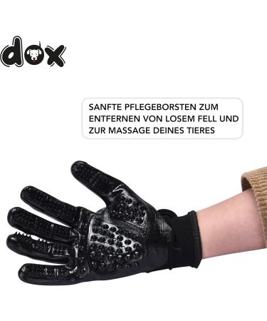 DDOXX Animal Care Gloves & Career Shoes Set - Premium Hair Removal for Cats Dogs & Horses - Bathing & Massage Gloves in Black - Buy Online on SooperMarket.com