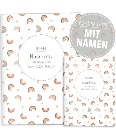 OLGS U-magazine and vaccination passport set |Little Friend |Examination booklet case & vaccination pass case |Personalized gifts baby |Baby gifts for birth (U-magazine Set personalized Mike Blanko) U-booklet set personalized Mike Blanko