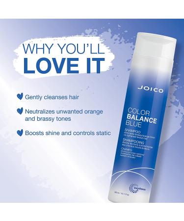 Joico Color Balance Blue Shampoo 10.1oz | Anti-Brass for Lightened Brown Hair | New Look - Buy Online on SooperMarket.com