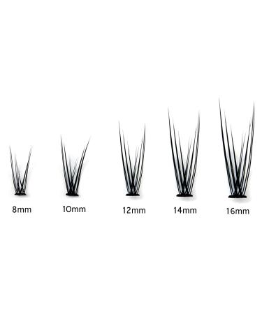 Bodermincer 120pcs Handmade Fish Tail False Eyelashes 0.10mm Thick Black Individual Lashes Extension 12mm - Natural Long Fake Eyelashes - Buy Online on SooperMarket.com