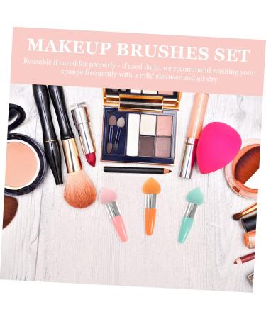 Shop Housoutil 3pc Foundation Sponge & Brush Set | Powder & Concealer Brushes for Flawless Makeup - Travel-Friendly Makeup Tools - Buy Online on SooperMarket.com