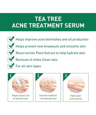 Tea Tree Ance Treatment Serum Tea Tree Oil For Skin Tea Tree Essential Oils Anti-Pimples and Acne Moisturizer and Brighten Skin.Tea Tree Oil for Diffuser Humidifier DIY Home Office 17ml - Buy Online on SooperMarket.com