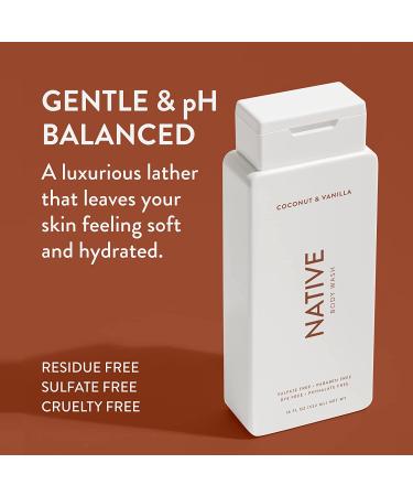 Native Body Wash | Natural & Hydrating for Men & Women | Sulfate, Paraben, Dye Free | Coconut, Lavender & Cucumber Scents | 18 oz - Buy Online on SooperMarket.com