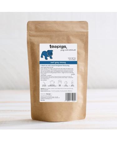 Teapigs Earl Grey Strong Loose Leaf Tea - 250g | Whole Leaf Blend of Darjeeling, Assam, Rwandan & Ceylon Teas | Aromatic English Tea - 100 Servings - Buy Online on SooperMarket.com