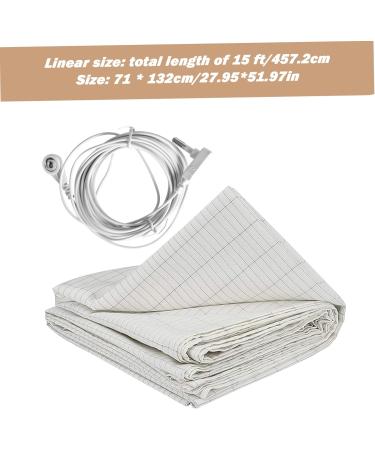 Grounding Mat Silver Conductive Earth Mat with 180inch Grounding Wire Grounding Sheet Foldable Earth Sheets Breathable Grounding Bed Sheet 28 * 52inch - Buy Online on SooperMarket.com