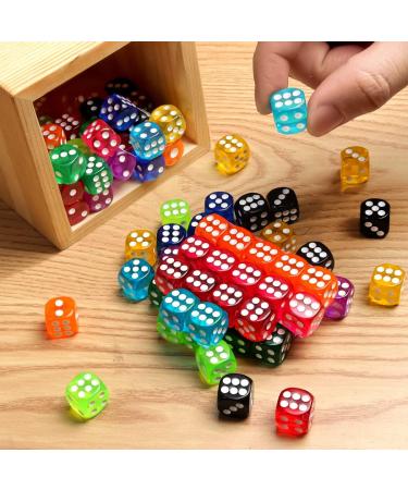 50 Pieces 14mm Colored 6 Sided Dice for Board Games and Math Learning - Bulk Dice for Classroom - Buy Online on SooperMarket.com