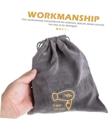 HAPINARY 4 Pcs Hair Dryer Bag Drawstring Toiletry Bag Hair Dryer Storage Organizer Travel Hair Dryer Flannel - Buy Online on SooperMarket.com