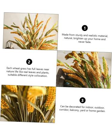 DECHOUS Simulated Ears of Corn Dry Flowers for Decoration Wheat Sheave Bundle Flower Fake Wheat Stalks Decoration for Home Decor for Home Artificial Plants Faux Plant Straw Manual Pu Golden 12X75CM - Buy Online on SooperMarket.com