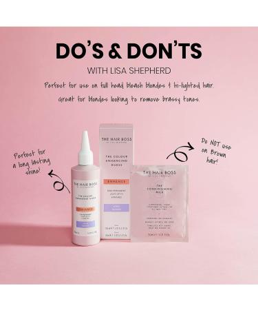 White Blonde Colour Enhancing Gloss by The Hair Boss: 6 Wash Semi-Permanent Treatment 150ml - Buy Online on SooperMarket.com