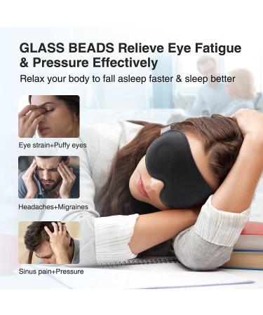 HUIBENYOU 3D Eye Covers for Sleeping - 2pcs Black Sleep Mask for Insomnia, Lunch Breaks & Anytime Rest - Soft, Comfortable & Completely Blindfolded - Buy Online on SooperMarket.com