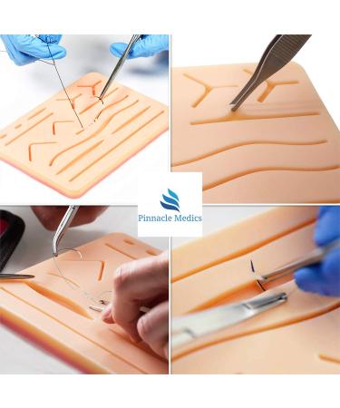Suture Kit for Medical Students - 24 Mixed Sutures Thread with Needle | Practice Pad and Tool Set | Ideal for Medical, Nursing, and Vet Student Training - Includes Step by Step Video Tutorial - Buy Online on SooperMarket.com