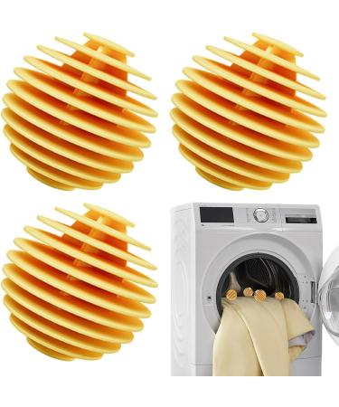 Washing Machine Balls Soft Washing Balls 3 Pcs Machine Ball Softener Tpr Reusable Laundry Balls Quick Drying Washing Balls Deep Cleaning Machine Balls Laundry Softener Balls Yellow - Buy Online on SooperMarket.com