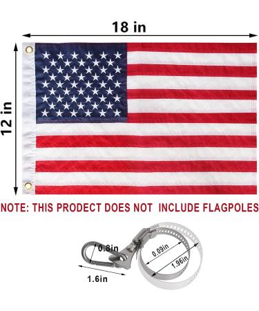 Yafeco U.S. 50 Star Sewn Boat Flag Set | Ensign Yacht Boat Ensign with Sewn Stripes | 12x18 inch - Buy Online on SooperMarket.com