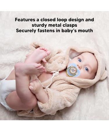 Golden Ultra-Light Silicone Baby Pacifier 0-6 Months | Plplaaoo Rhinestone Dummy - Soft Bling for Newborns (Blue) - Buy Online on SooperMarket.com
