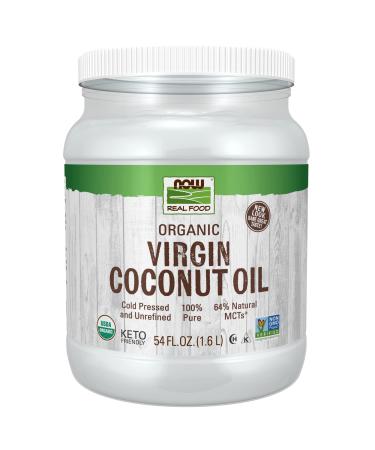 Now Foods Real Food Organic Virgin Coconut Oil 54 fl oz (1.6 L)