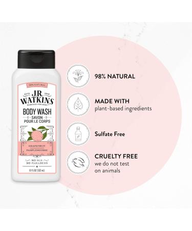 JR Watkins Natural Grapefruit Body Wash 6 Pack - Hydrating Shower Gel, SLS Free, Made in USA, Cruelty Free - 18 fl oz (Pack of 6) - Buy Online on SooperMarket.com