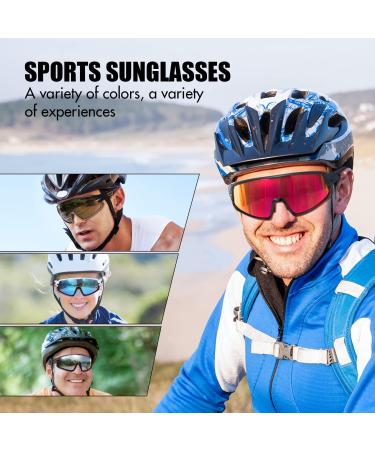 Aeike Polarized Sunglasses - Men's & Women's Bike Glasses with TR90 Frame & 3 Echo Liners - Perfect for Cycling Running & Outdoor Activities - Buy Online on SooperMarket.com