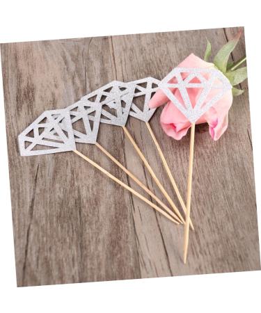 Vaguelly 150 Pcs Gold Diamond Topper Fruitcakes Wedding D cor Cake Diamonds Wedding Diamond Glitter Diamond Home Ornament Fruit Cake Glitter Wedding Cupcake Picks Commemorate Toothpick - Buy Online on SooperMarket.com