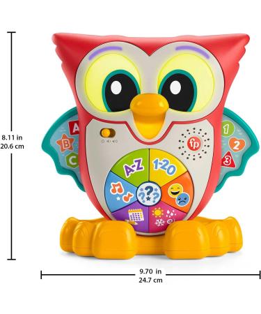 Fisher-Price Blinkilinkis Clever Owl German - Interactive Learning Toy for Babies 18+ Months with Music Lights & Melodies - Buy Online on SooperMarket.com