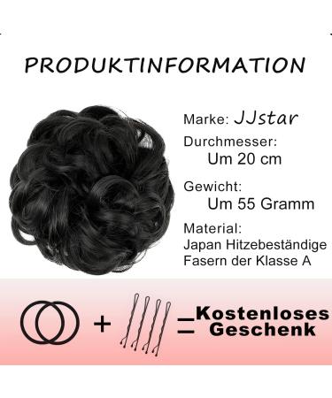 JJStar Large Black Hair Part with Rubber Band - Perfect for Updos Messy Buns & Ponytails | Hair Extensions for Women & Girls - Buy Online on SooperMarket.com