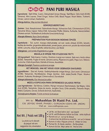 MDH Pani Puri (Gol Gappa) Masala 100g (Pack of 2) - An Important Ingredient In preparation of Pani Puri water - Aromatic And Flavoful Blend Of Spices Pani Puri (Gol Gappa) 100 g (Pack of 2) - Buy Online on SooperMarket.com