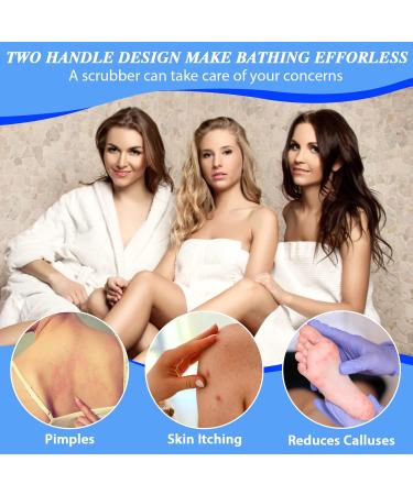 Double-Sided Exfoliating Back Scrubber with Handles for Deep Cleansing - Men and Women - Buy Online on SooperMarket.com