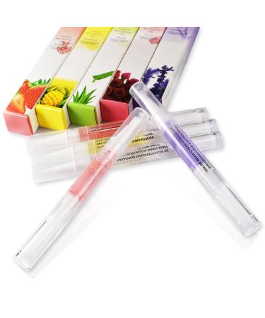 5Pcs Nail Cuticle Oil Pens Bulk Mini Repair Care Kit Manicure Hhydrating Cuticle Revitalizer Oil Vitamin E Essential Treatment for Damaged Nails Moisturizer Growth Strengthener Cream Cutical Oil Pack