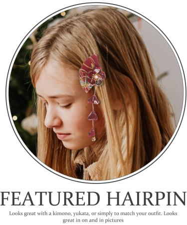 Didiseaon Wedding Decor Flower Hair Accessories Japanese Style Hair Clips Hair Barrette Tassel Flower Hairpin Traditional Tsumami Bobby Pin for Graduation Wedding Party Bridal Hair Clip - Buy Online on SooperMarket.com