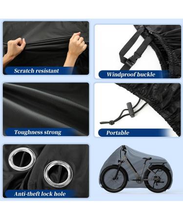 IPSXP Heavyweight Waterproof Bicycle Cover 210D Oxford UV Protected Dustproof Fits All Bike Types (208x112x76cm) - Ideal for Snow & Festivals - Buy Online on SooperMarket.com