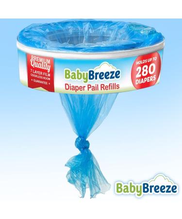 BabyBreeze Diaper Pail Refill Bags for Playtex Diaper Genie - 1400 Count (5-Pack) - Buy Online on SooperMarket.com