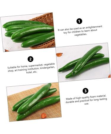 Abaodam 20 Pcs Cucumber Model Green Plants Lifelike Vegetables Realistic Vegetable Window Fake Cucumber Greenx2pcs 24X3CMx2pcs - Buy Online on SooperMarket.com