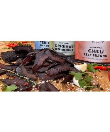 Raging Bull 1kg Biltong and Droewors Combo - 2 x 250g Original Beef Biltong & 2 x 250g Original Beef Droewors - High Protein Snacks - Grass Fed Beef Drowers - Low Carb Keto Snacks - Beef Sticks Original Biltong & Droewors - Buy Online on SooperMarket.com